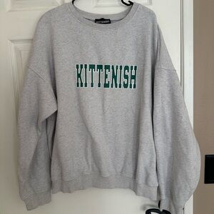 Kittenish varsity style sweatshirt